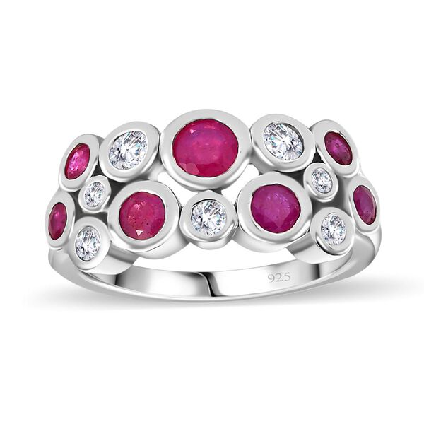 Afrikanischer Rubin und Moissanit-Ring - 1,59 ct. image number 4