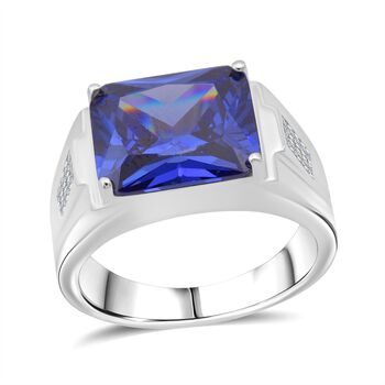 Lustro Stella Blauer Zirkonia Ring 925 Silber rhodiniert (Gr&ouml;&szlig;e 18.00)