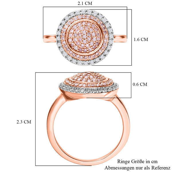 Rosa und weißer Diamant-Ring - 0,50 ct. image number 7