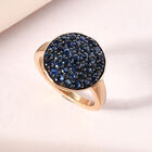 Blauer Saphir Ring 925 Silber vergoldet  ca. 1,51 ct image number 1