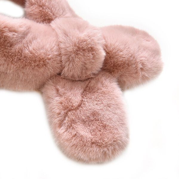 Flauschiger Kunst-Nerzpelz-Schlaufenschal, 89x11cm, Rosa image number 3