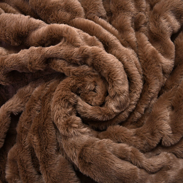 Serenity Night: Luxusdecke aus Kunstfell, Gr&ouml;&szlig;e 150x200 cm, Braun image number 6