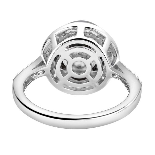 Tahiti-Zuchtperle und weißer Zirkon-Ring, , 925 Silber rhodiniert image number 6