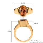 Madeira Citrin Solitär Ring 925 Silber 585 Vergoldet image number 6