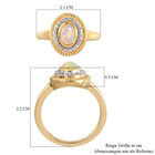 Natürlicher Äthiopischer Opal und Zirkon Ring 925 Silber vergoldet  ca. 0,83 ct image number 6