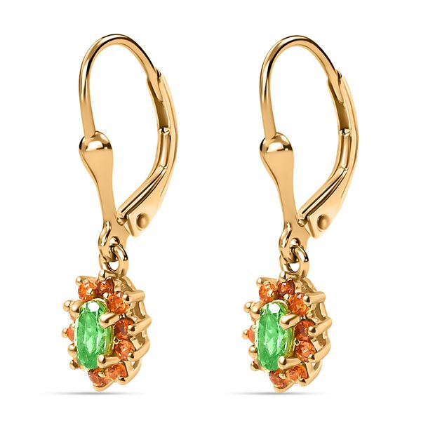 AA Tsavorite und Spessartin Granat Ohrringe - 0,82 ct. image number 4