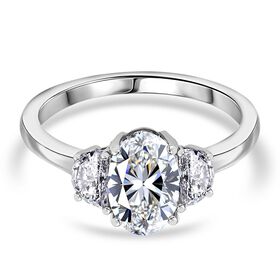 LUXURIANT DIAMOND- IGI zertifizierter VS-EF Labor Diamant Ring in 950 Platin - 2 ct.