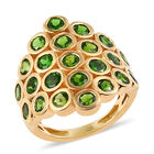 Natürlicher Chromdiopsid-Ring, 925 Silber vergoldet  ca. 2,81 ct image number 3