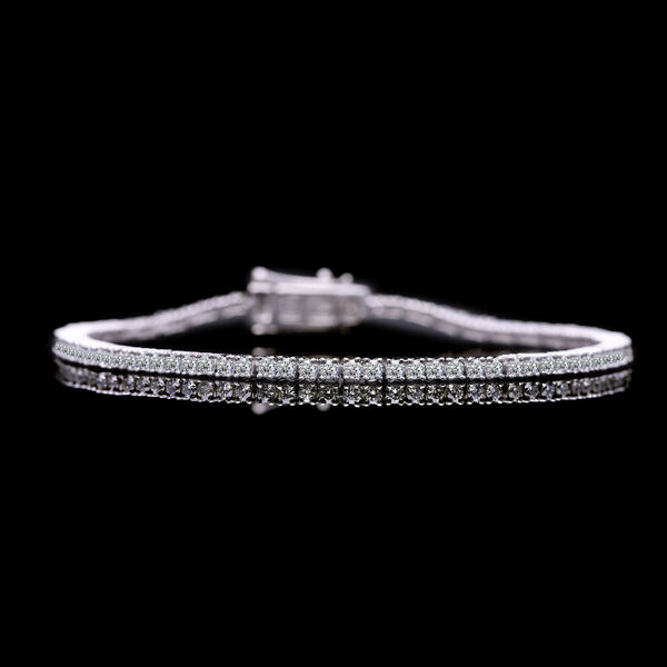 LUXURIANT SGL zertifiziertes VS-EF Labor Diamant Armband in 585 Weißgold, 19 cm - 5 ct. image number 2