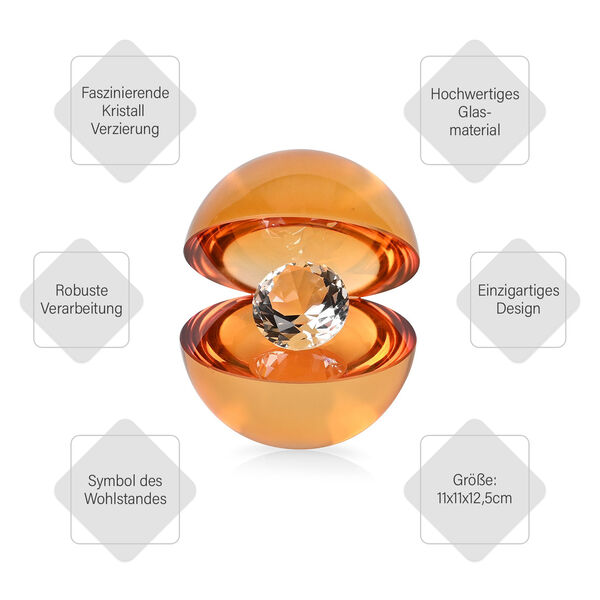 Dekoratives Glanzlicht mit Kristallkugel in Orange image number 6