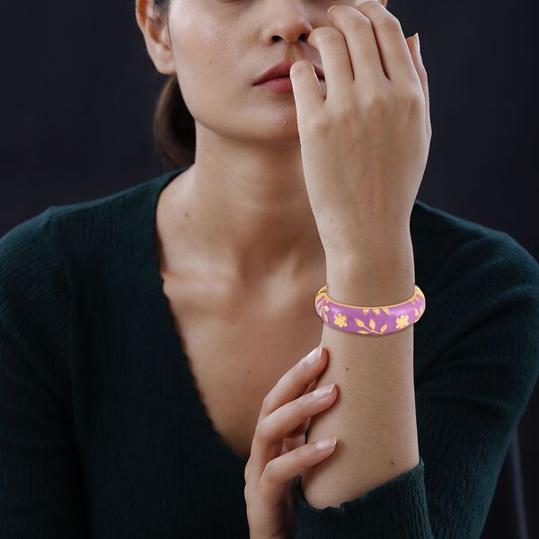 Emaillierter Armreif, ca. 19 cm, lila image number 2