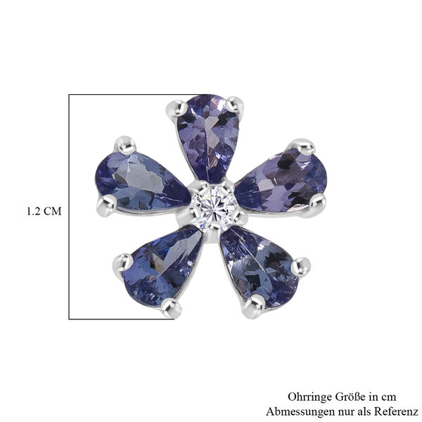 D'Joy Tansanit und Zirkon Ohrringe - 2,21 ct. image number 5