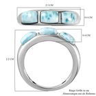 Larimar Ring, 925 Silber platiniert (Größe 17.00) ca. 2.35 ct image number 6