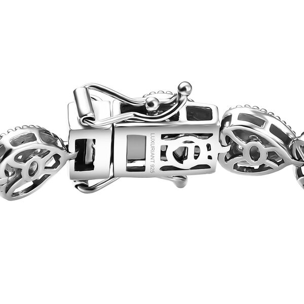 LUXURIANT SGL zertifiziertes SI-GH Labor Diamant 19cm Armband, 925 Silber rhodiniert - 4 ct. image number 4