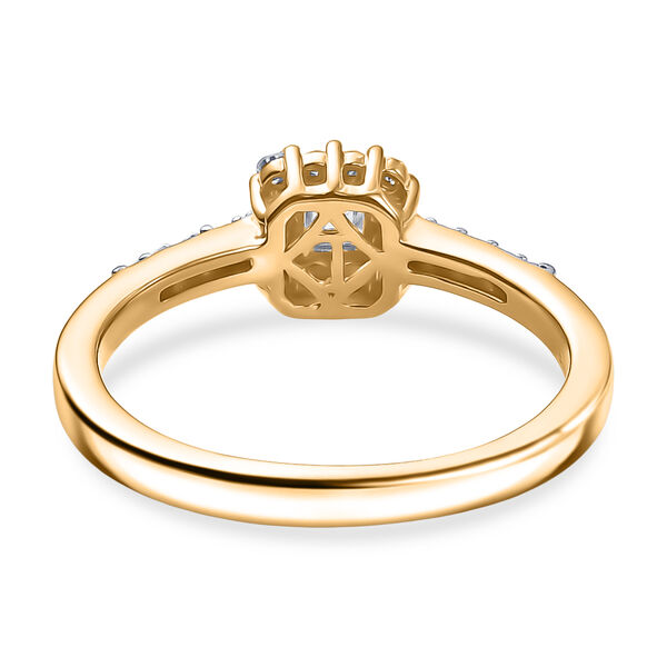 LUXURIANT DIAMOND - Lab Grown Diamant SI-GH Ring 925 Silber 750 Gelbgold Vermeil (Gr&ouml;&szlig;e 17.00) ca. 0.50 ct image number 6