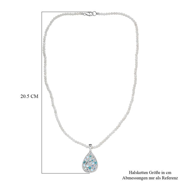 D'Joy Regenbogen Mondstein und Multi-Edelstein Anh&auml;nger mit 45cm Kette - 128,33 ct. image number 6