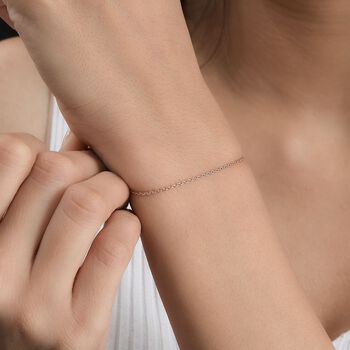 Anker-Kettenarmband 19cm in ros&eacute;vergoldetem 925 Silber