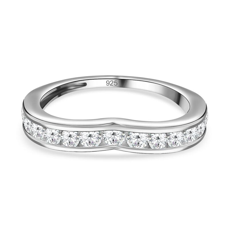 Weißer Zirkon Ring, 925 Silber (Größe 18.00) ca. 0.91 ct image number 0