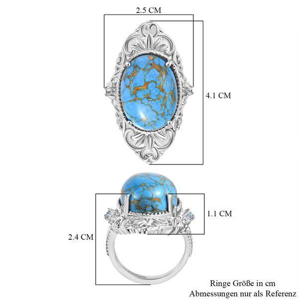 EverTrue blauer T&uuml;rkis und himmelblauer Topas Ring - 15,90 ct. image number 7