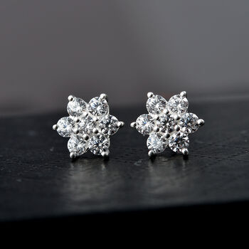 LUSTRO STELLA wei&szlig;e Zirkonia Ohrringe