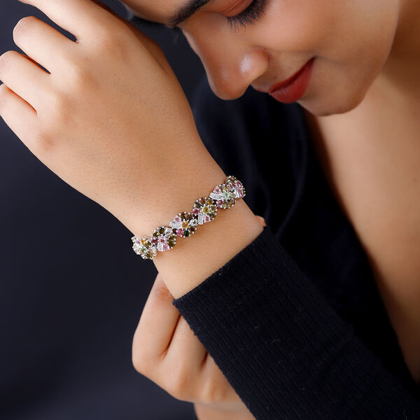 Mehrfarbiges Turmalin und Zirkon-Armband - 20,03 ct. image number 3