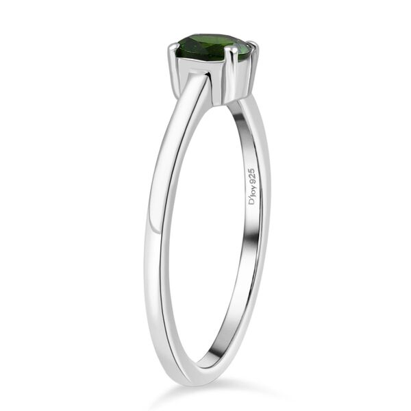 3er Set - D'Joy Nat&uuml;rlicher Chromdiopsid Ohrringe, Ring und Anh&auml;nger, 925 Silber rhodiniert (Gr&ouml;&szlig;e 16) ca. 1.84 ct image number 5