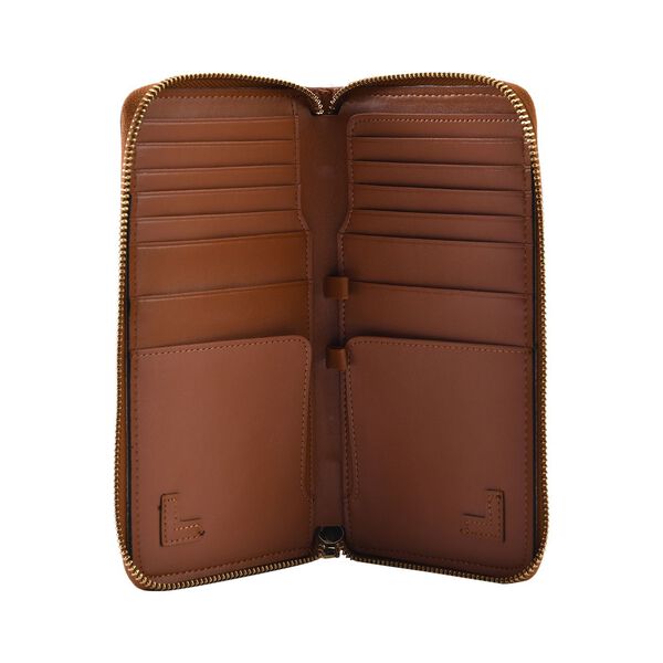 Sencillez Dokumenten Etui aus Echtleder, braun image number 8