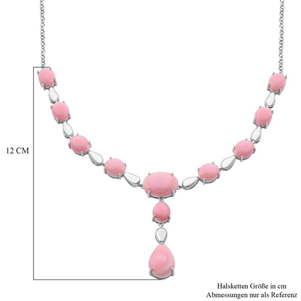 AAA Natürlicher Rosa Königsmuschel Perle Halskette ca. 45 cm 925 Silber rhodiniert image number 6