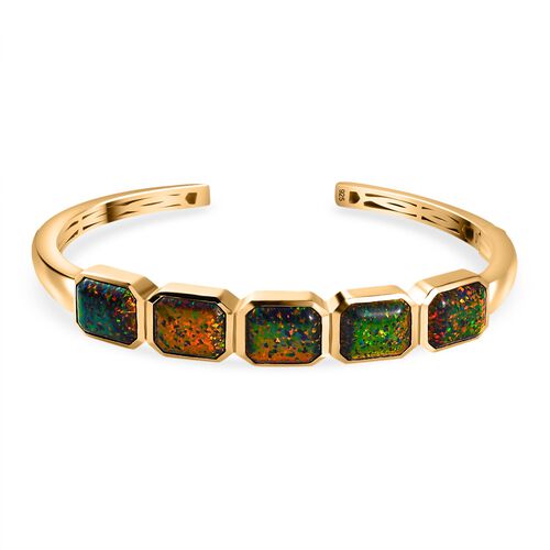 Labor schwarzer Opal-Armreif, 19 cm - 9,02 ct. image number 0
