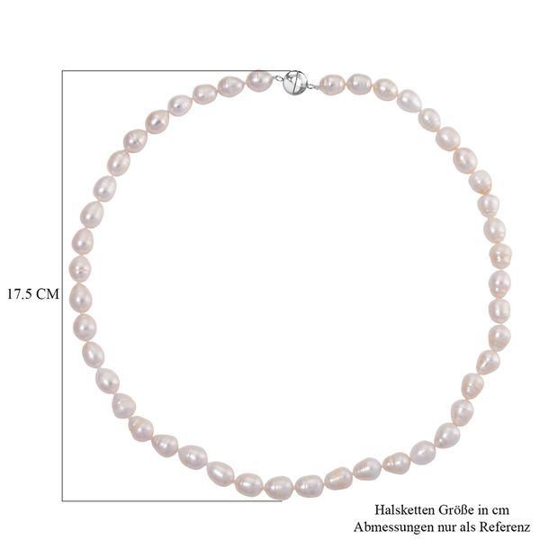 D'Joy weiße Süßwasser Perle 50cm Halskette image number 6