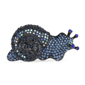 Mehrfarbiger Kristall Brosche  Schwarz