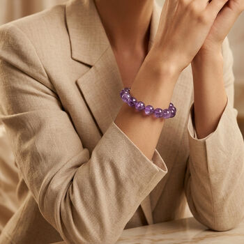 AAA Afrikanischer Amethyst Armband 18 cm ca. 120,00 ct.