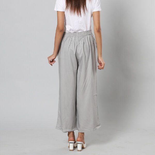 Einfarbige Palazzo Hose, Gr&ouml;&szlig;e XXL, Grau  image number 5