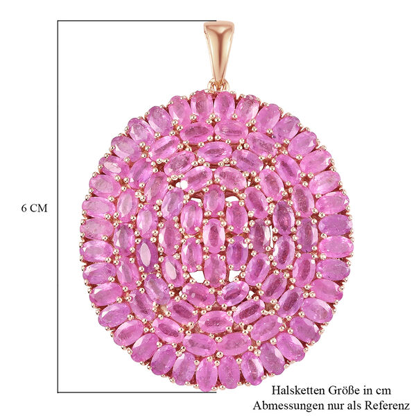 Ilakaka Rosa Saphir-Anh&auml;nger, (Fissure gef&uuml;llt), 925 Silber ros&eacute;vergoldet ca. 28,99 ct image number 5