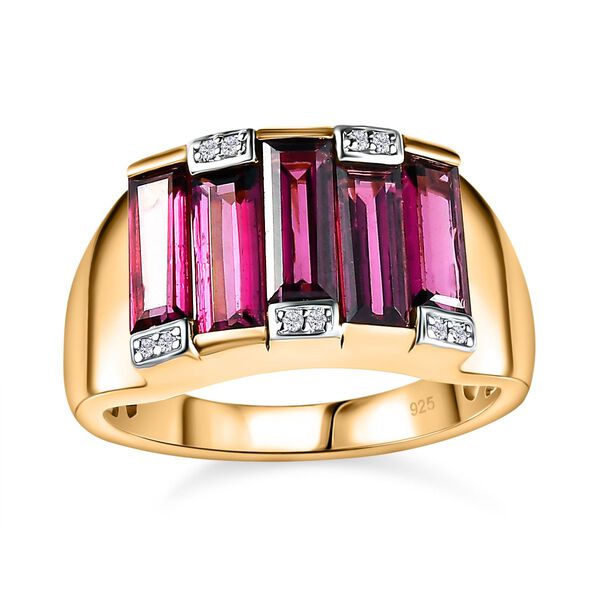 Rhodolith Granat und Zirkon Ring - 3,58 ct. image number 4