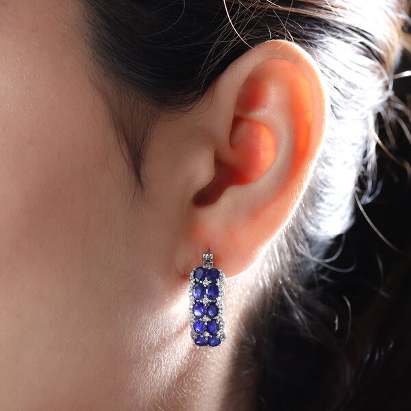 Masoala Saphir und Zirkon Creolen in Silber image number 3