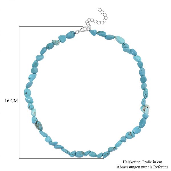 Blaue Howlit Halskette, 45+5cm - 157,50 ct. image number 6