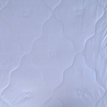 SERENITY NIGHT High-Tech Cooling-Steppdecke mit edler, temperaturregulierender Maulbeeren-Seiden-F&uuml;llung, 135x200 cm, Blau