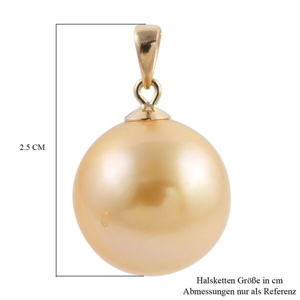 Royal Bali Kollektion - ILIANA Goldene S&uuml;dsee Perle Anh&auml;nger 750 Gelbgold image number 4