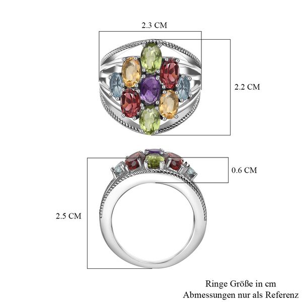 Roter Granat, Afrikanischer Amethyst Ring, Edelstahl (Gr&ouml;&szlig;e 16.00) ca. 3.64 ct image number 6