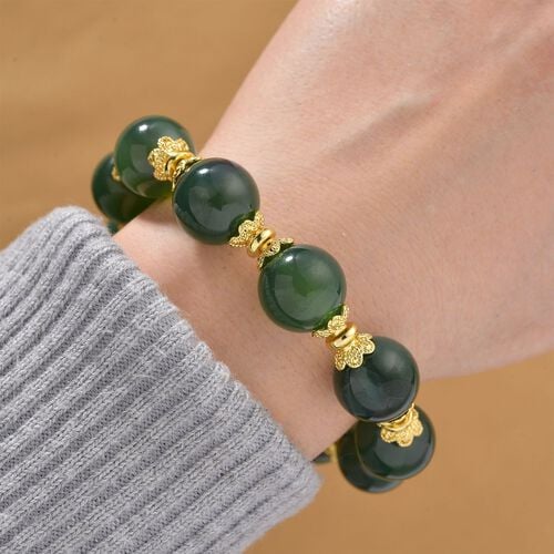 Flexibles, grünes Achat Armband - 190 ct. image number 1