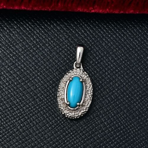 D'Joy AA Sleeping Beauty Türkis Anhänger 925 Silber platiniert ca. 0,55 ct. image number 1