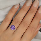 Rose De France Amethyst Solitär Ring 925 Silber Rosevergoldet image number 1