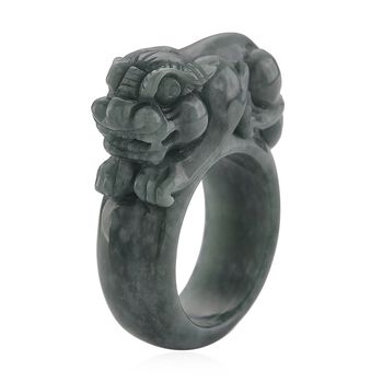 Nat&uuml;rlicher Olmek Jadeit Pixiu Ring - 90 ct.