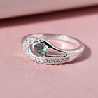 Alexandrit und Zirkon-Ring, 925 Silber  ca. 0,39 ct image number 1