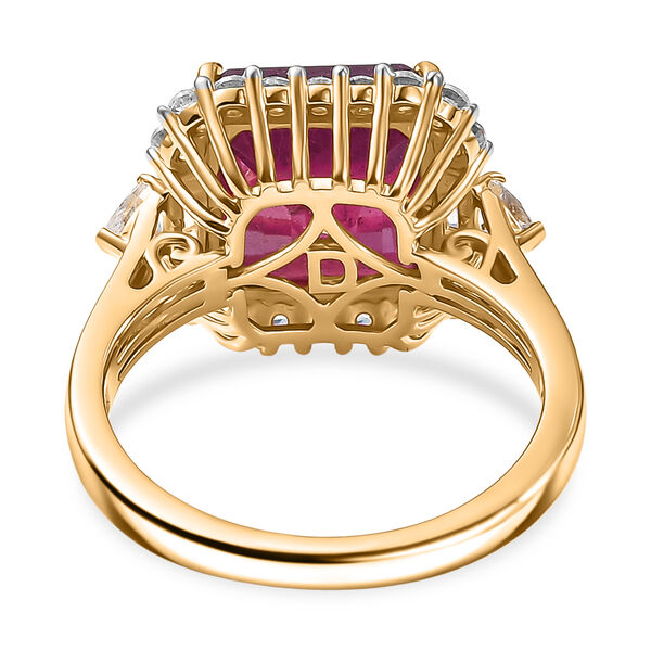 D'Joy afrikanischer Rubin, wei&szlig;er Topas und Zirkon Ring - 8,59 ct. image number 5