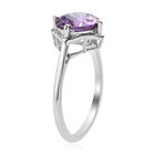 LUSTRO STELLA - Amethyst Zirkonia-Ring, 925 Silber platiniert  ca. 3,35 ct image number 4