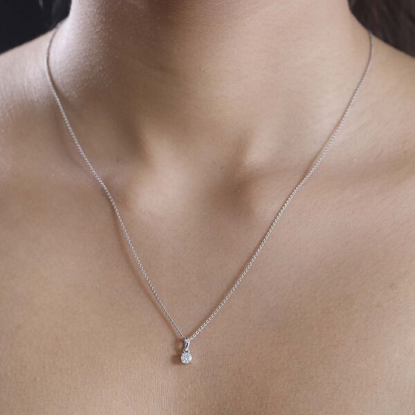 Moissanit Anhänger, 925 Silber rhodiniert - 0,22 ct. image number 3