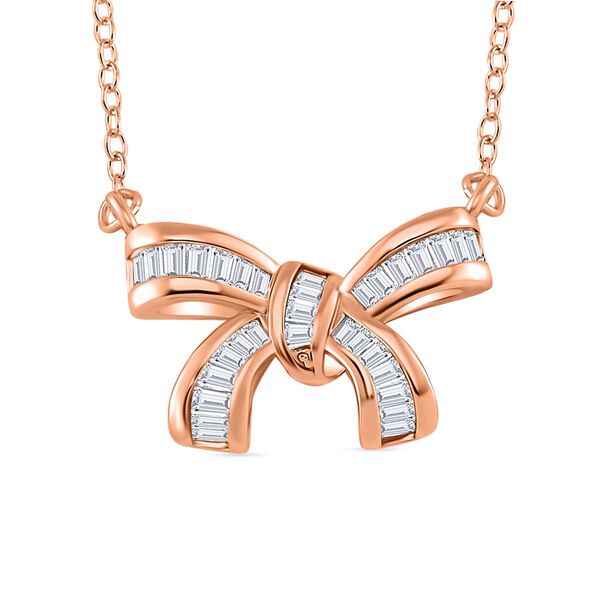 Wei&szlig;er Kristall Halskette ca. 45 cm Messing