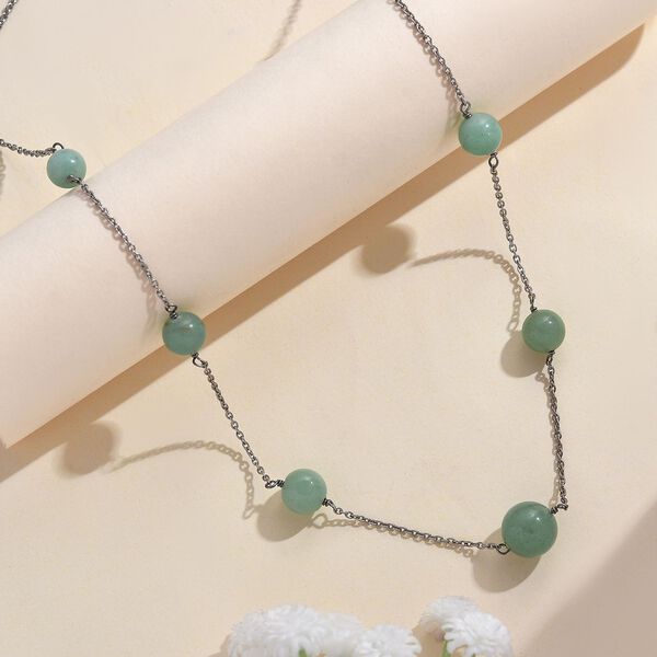 Grüne Aventurin-Halskette, 50 cm - 40 ct. image number 2